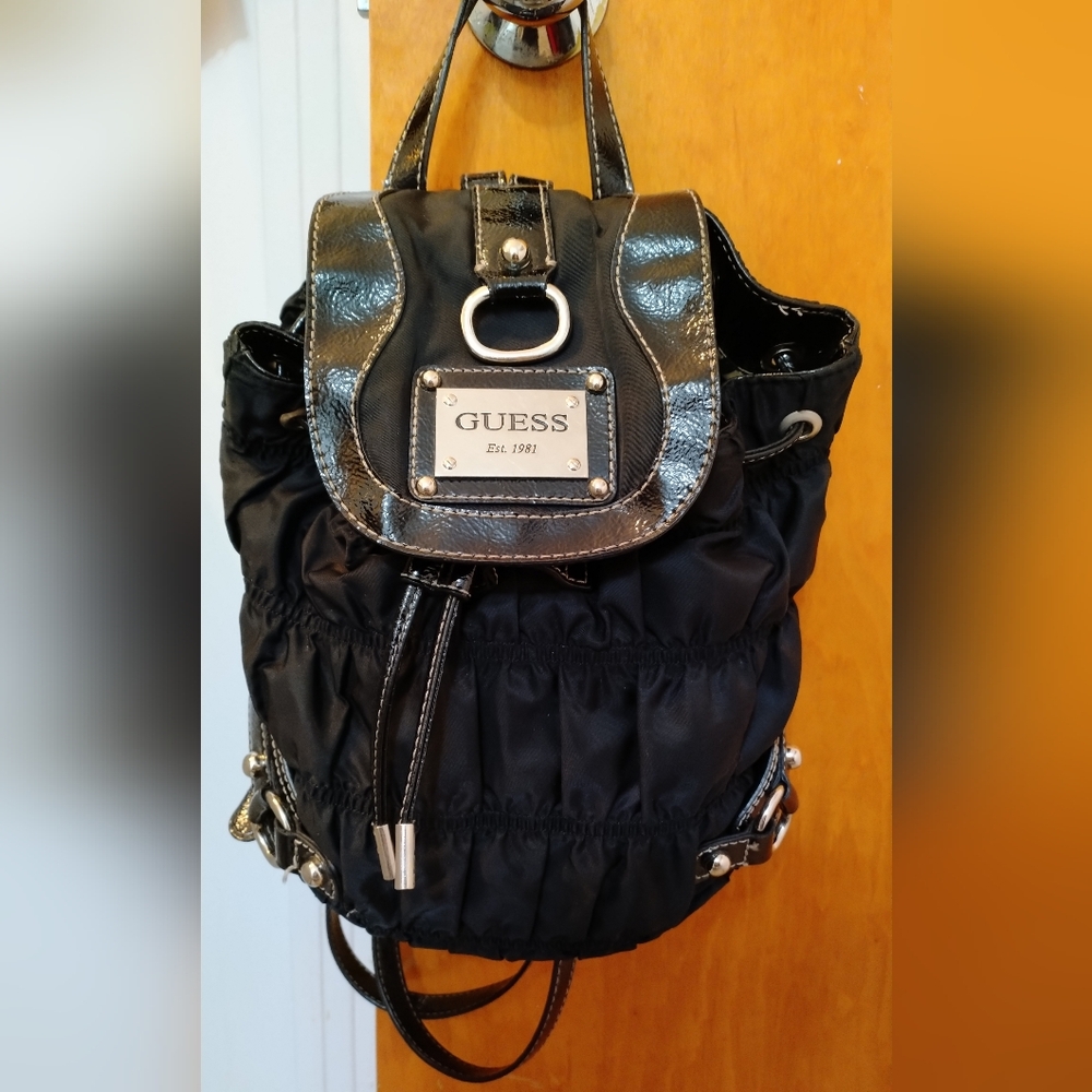 GUESS Black and Silver Women's Backpack